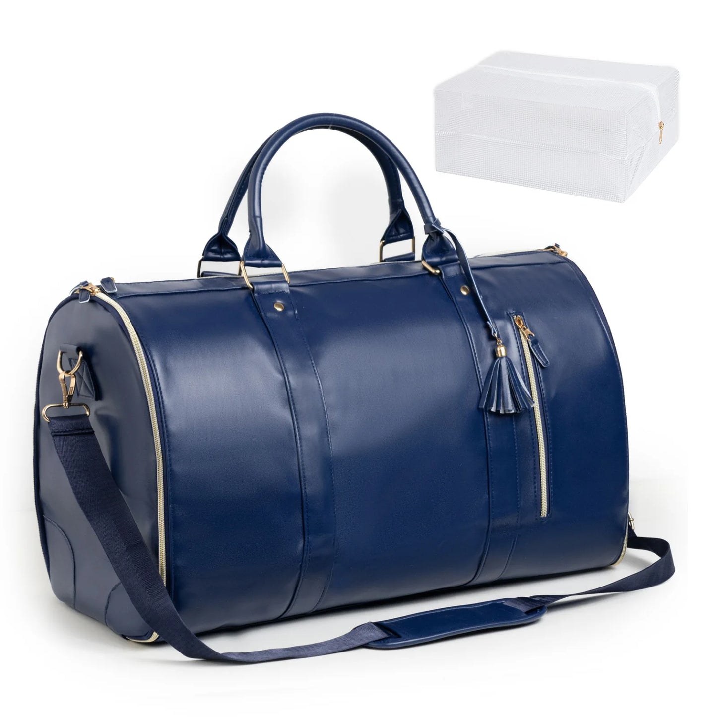 Geestock Folding Suit Storage Bag New PU Travel Bag Large Waterproof Travel Suitcase for Women Sport Outdoor Weekend Bag Handbag