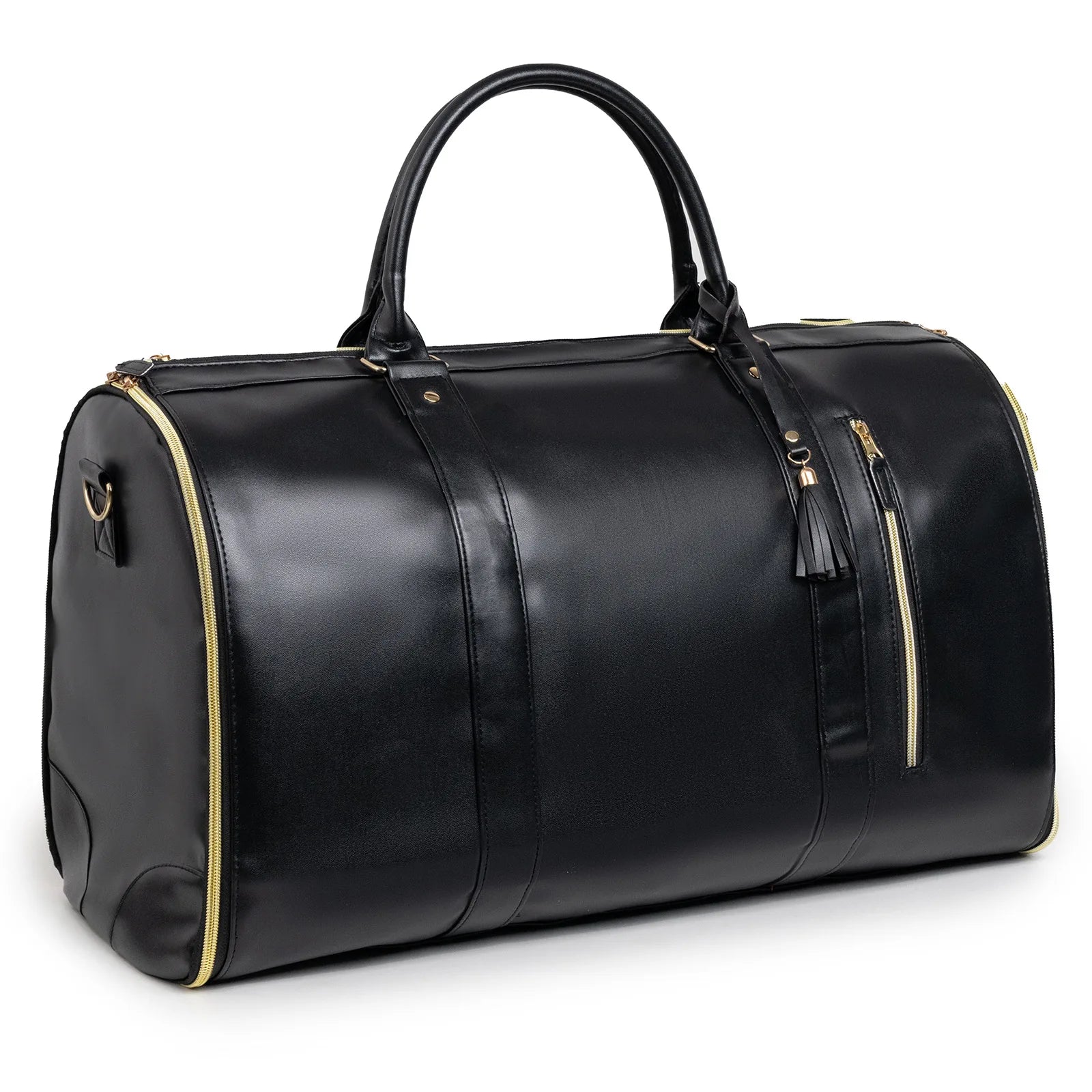Geestock Folding Suit Storage Bag New PU Travel Bag Large Waterproof Travel Suitcase for Women Sport Outdoor Weekend Bag Handbag