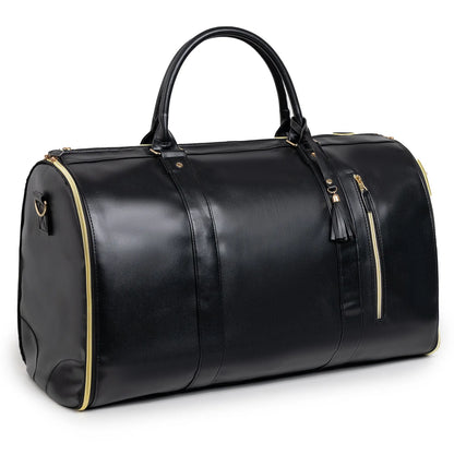 Geestock Folding Suit Storage Bag New PU Travel Bag Large Waterproof Travel Suitcase for Women Sport Outdoor Weekend Bag Handbag