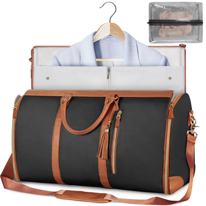 Large Portable Folding Women'S Garment Bag for Travel, Carry on Garment Bag,3 in 1 Hanging Suitcase Suit Weekender Travel Bag