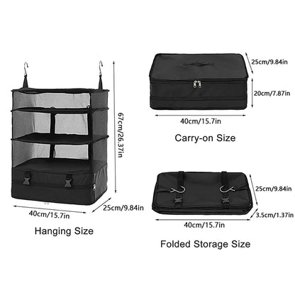 Travel Hanging Luggage Organizer Portable Clothes Storage Bag Large Capacity Foldable Breathable Wardrobe Garment Organizers Bag