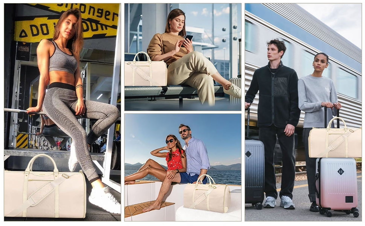 Carry on Garment Bag for Travel, Convertible Garment Duffel Bag with Shoe Compartment, Multifunctional Travel Bags for Women and Men