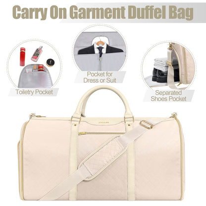 Carry on Garment Bag for Travel, Convertible Garment Duffel Bag with Shoe Compartment, Multifunctional Travel Bags for Women and Men