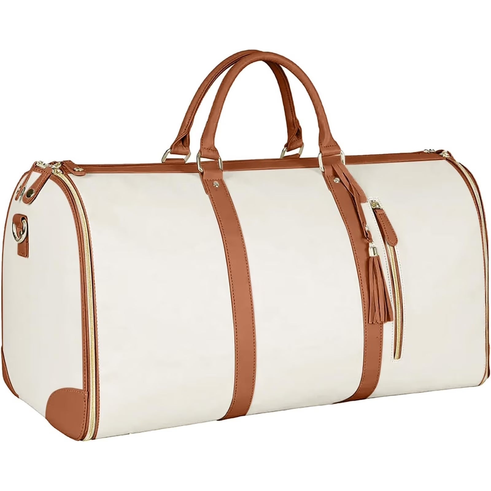 Garment Tote Bag, Large Leather Duffle Bag for Women, Garment Bags for Travel with Shoe Pouch, 2 in 1 Hanging Suitcase Suit Travel Bags Gifts for Women