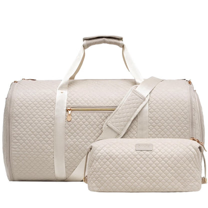 Garment Bag Carry on Convertible Travel Duffel Bag with Shoe Pouch Weekender Bag for Women Men 2 in 1 Hanging Suit Bag with Shoulder Strap Business Travel Bag