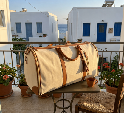 Garment Tote Bag, Large Leather Duffle Bag for Women, Garment Bags for Travel with Shoe Pouch, 2 in 1 Hanging Suitcase Suit Travel Bags Gifts for Women