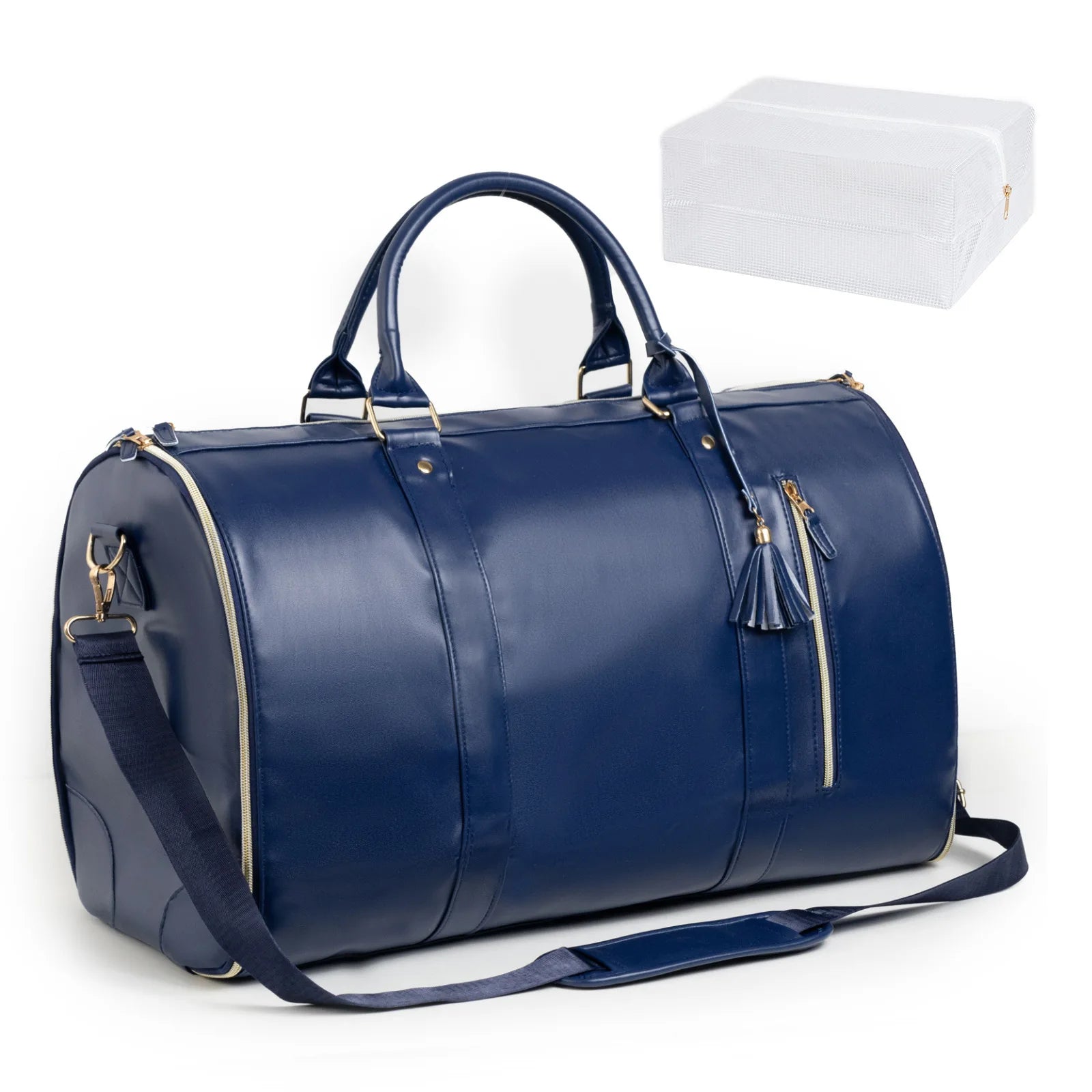 Geestock Folding Suit Storage Bag New PU Travel Bag Large Waterproof Travel Suitcase for Women Sport Outdoor Weekend Bag Handbag