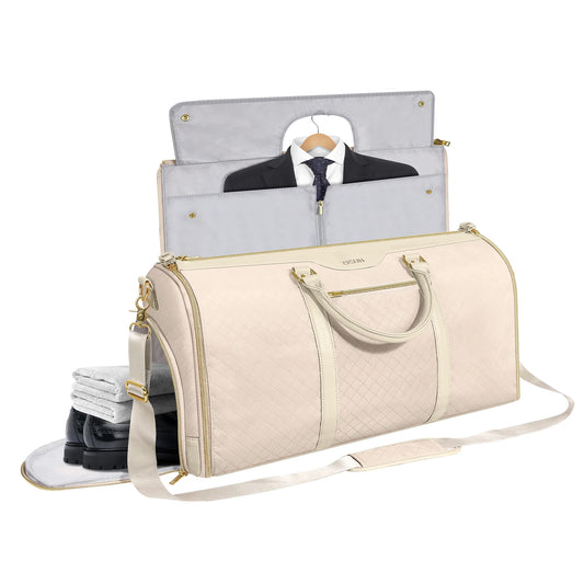Carry on Garment Bag for Travel, Convertible Garment Duffel Bag with Shoe Compartment, Multifunctional Travel Bags for Women and Men