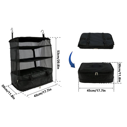 Travel Hanging Luggage Organizer Portable Clothes Storage Bag Large Capacity Foldable Breathable Wardrobe Garment Organizers Bag