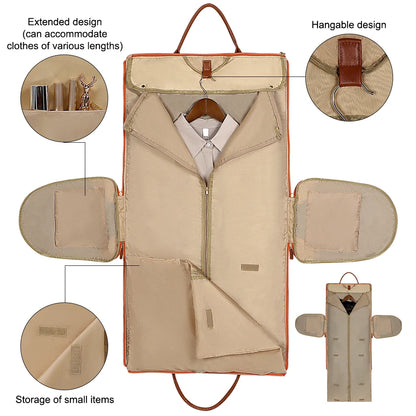 Geestock Folding Suit Storage Bag New PU Travel Bag Large Waterproof Travel Suitcase for Women Sport Outdoor Weekend Bag Handbag